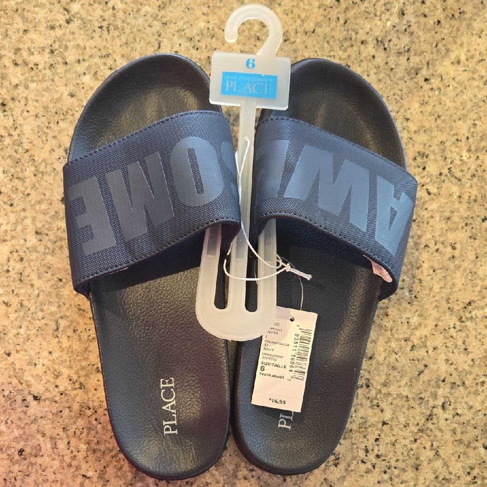 The Children's Place Navy Blue Slide Sandals
